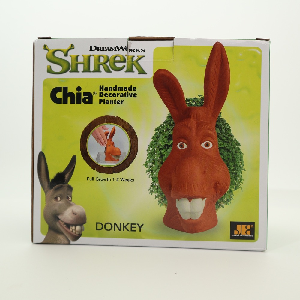 Dreamworks Shrek Donkey Chia Pet Handmade Decorative Planter New GOOD Seeds!